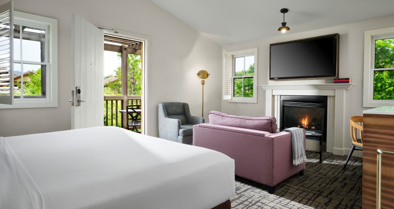 A hotel guest room