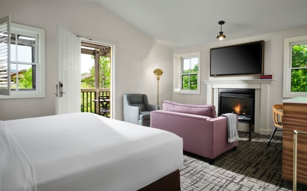 A hotel guest room