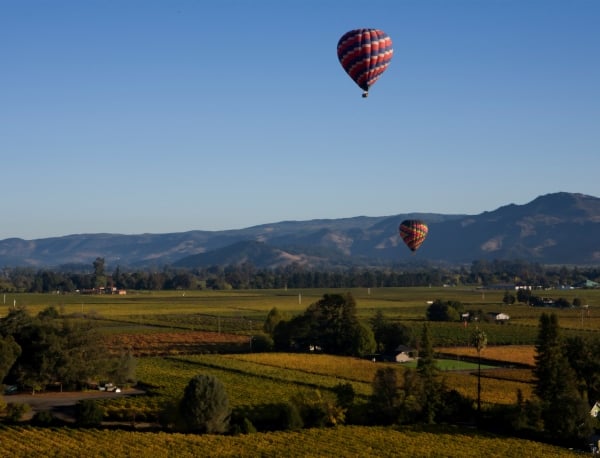 Hot Air Balloon over Sonoma