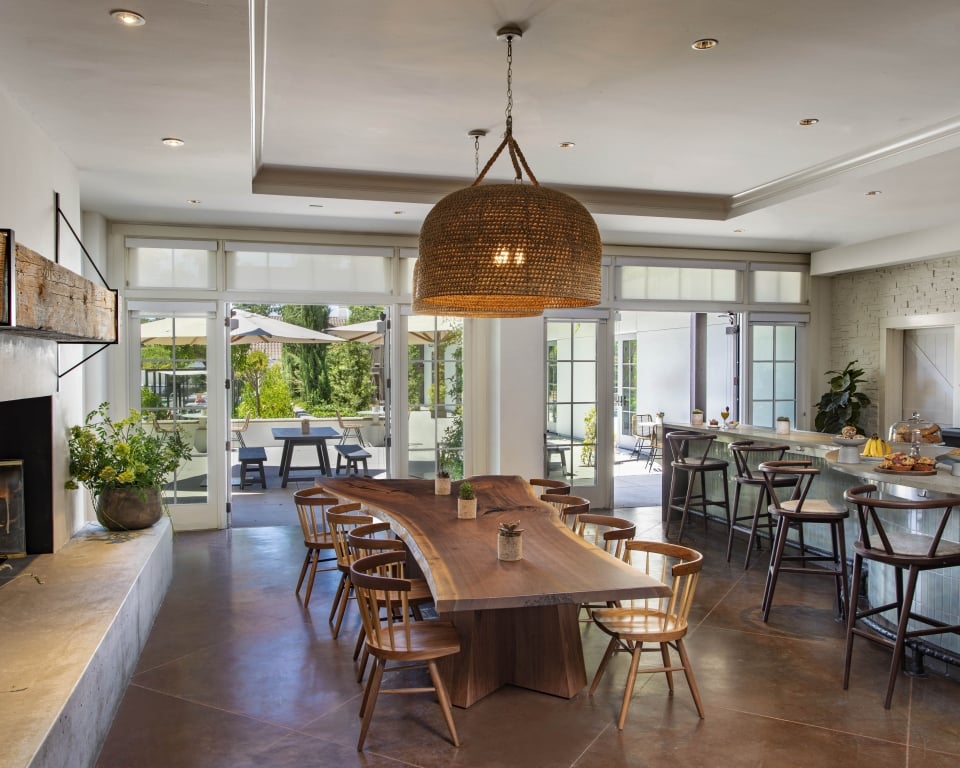 Benicia's Kitchen dining table and dining room during the day