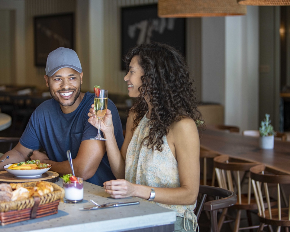 Young Couple at Benicia's Kitchen Breakfast Bar
