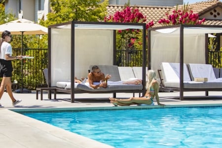 Weekenders using Cabana and poolside