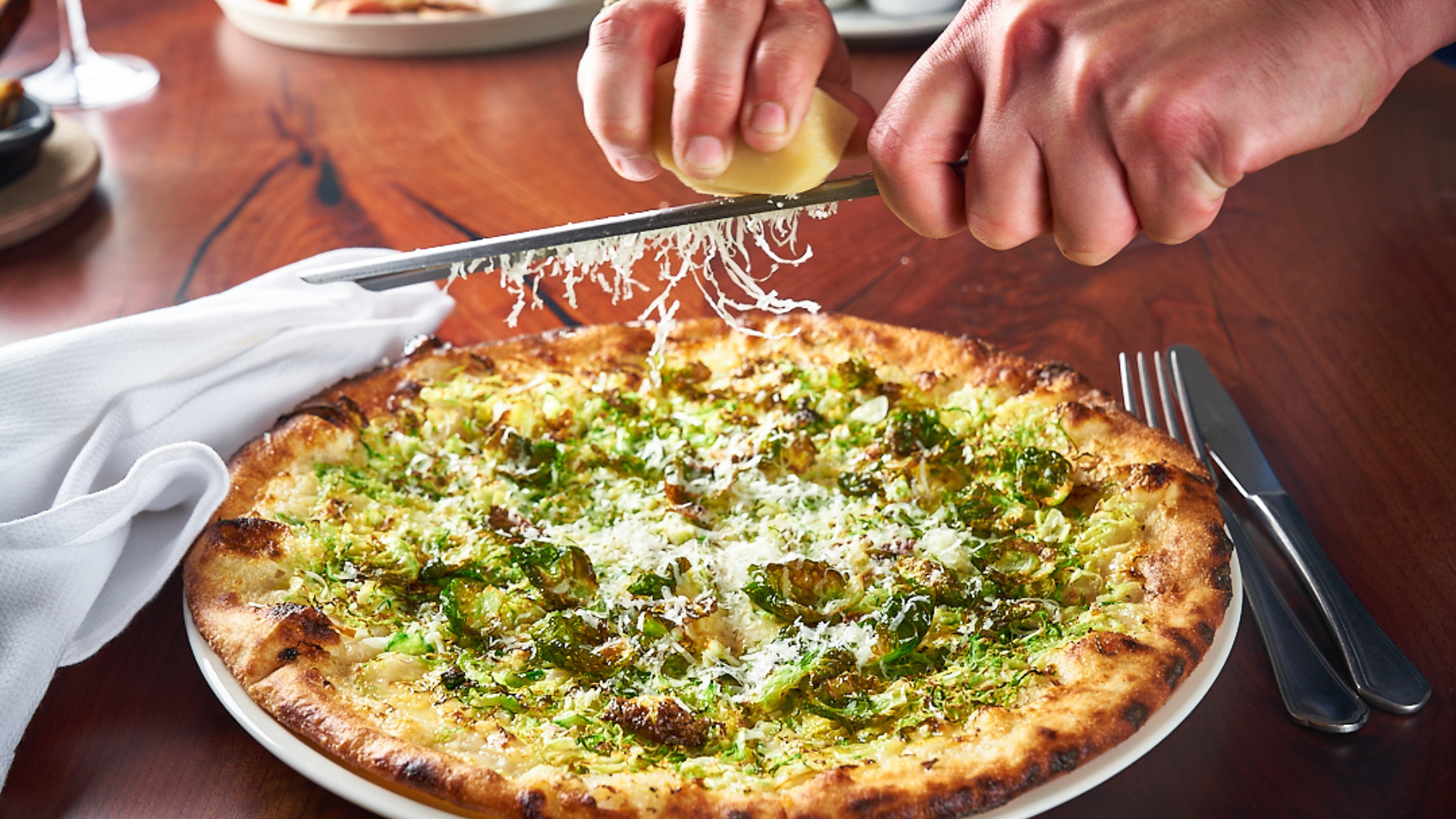 Wood-fired pizza at Wit & Wisdom